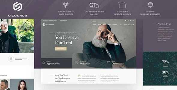 Oconnor – Lawyer & Law Firm WordPress Theme